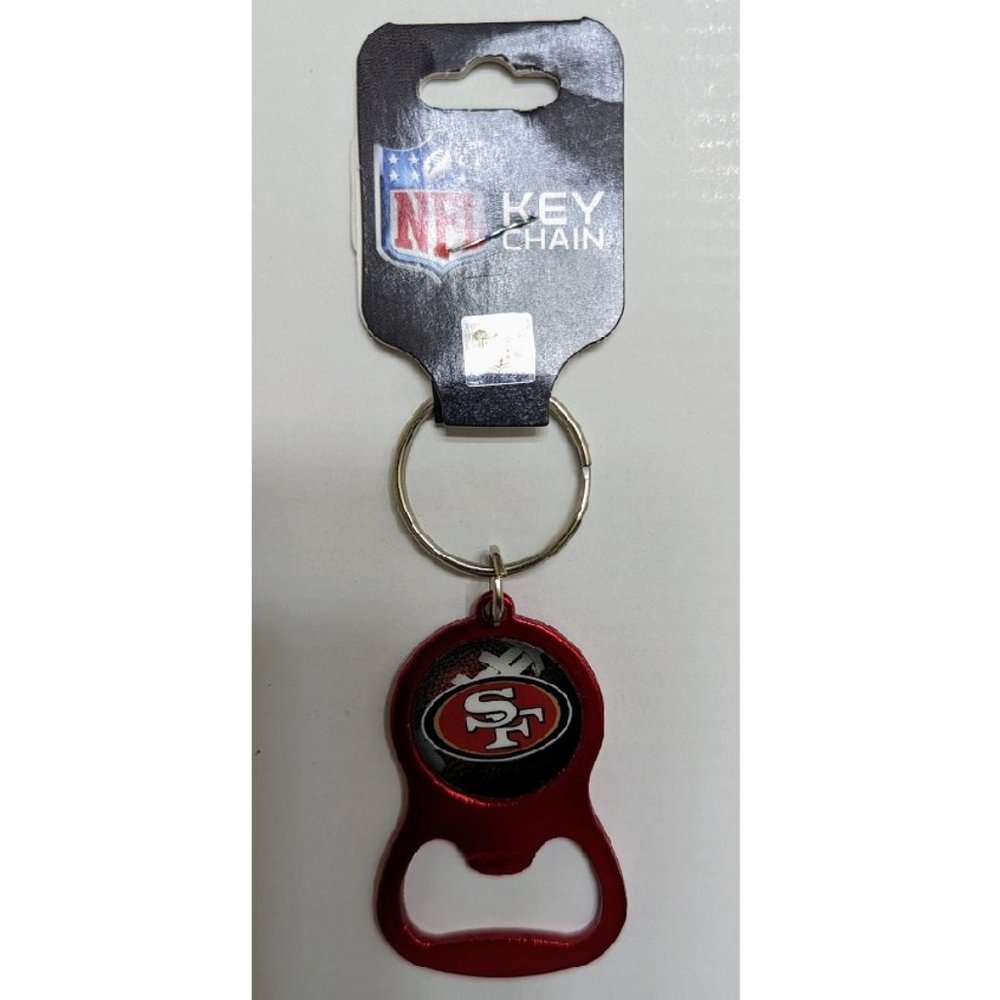 🏈🆕 SAN FRANCISCO 49ERS KEYCHAIN/BEVERAGE BOTTLE OPENER WITH KEY RING - NFL
